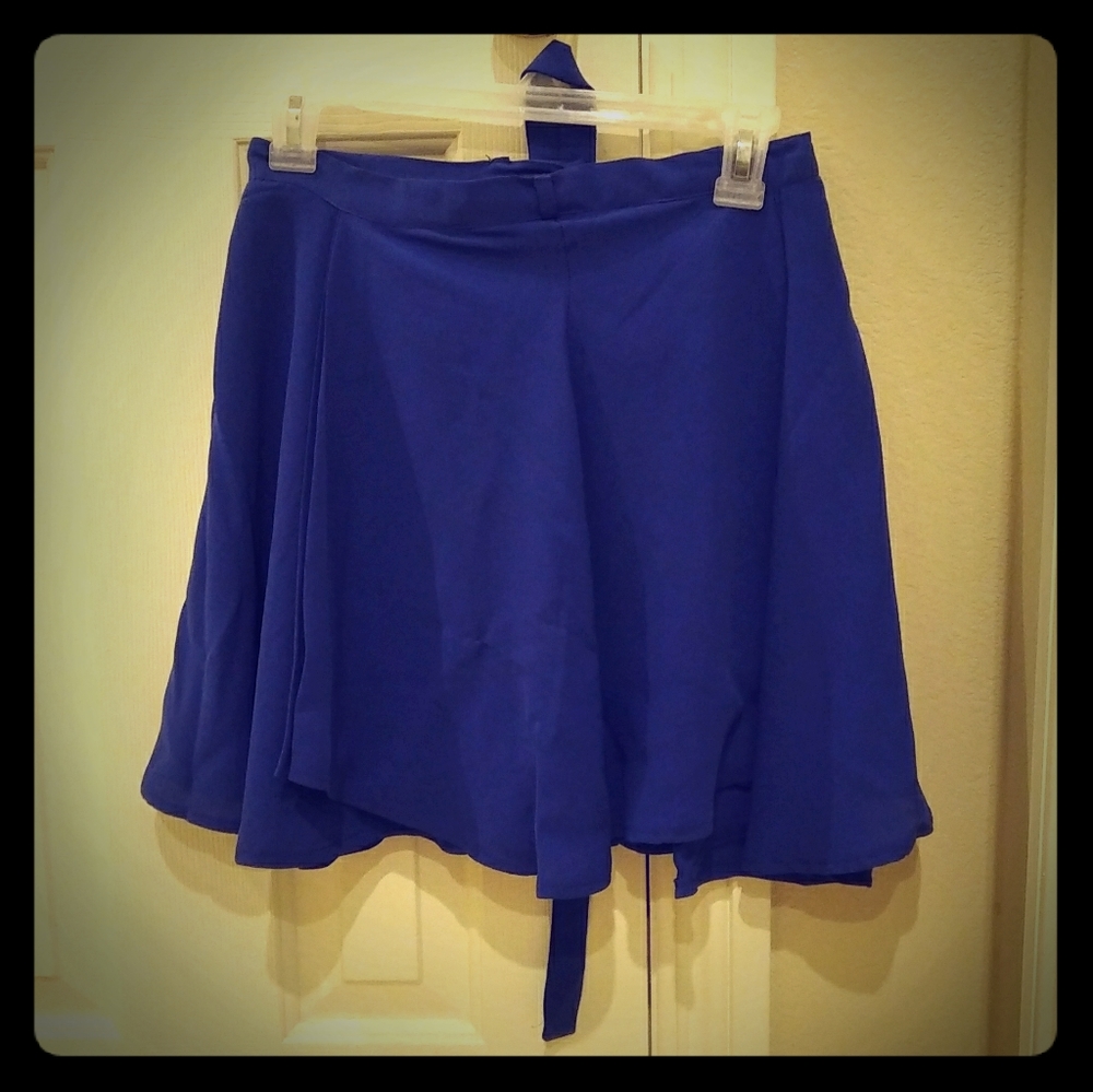 Belted Navy Skirt